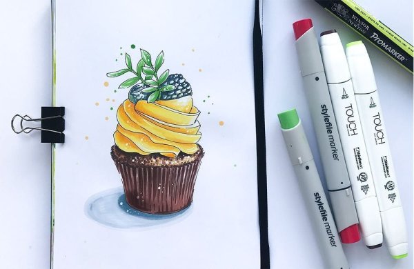 Скетчи маркерами