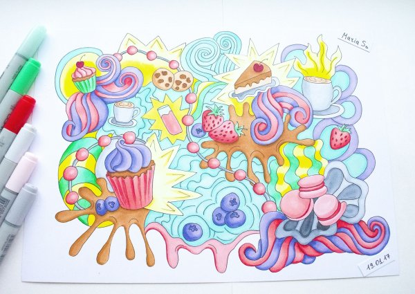 Рисунки маркерами для скетчинга