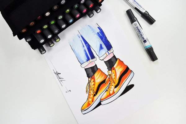 Рисование маркерами для скетчинга