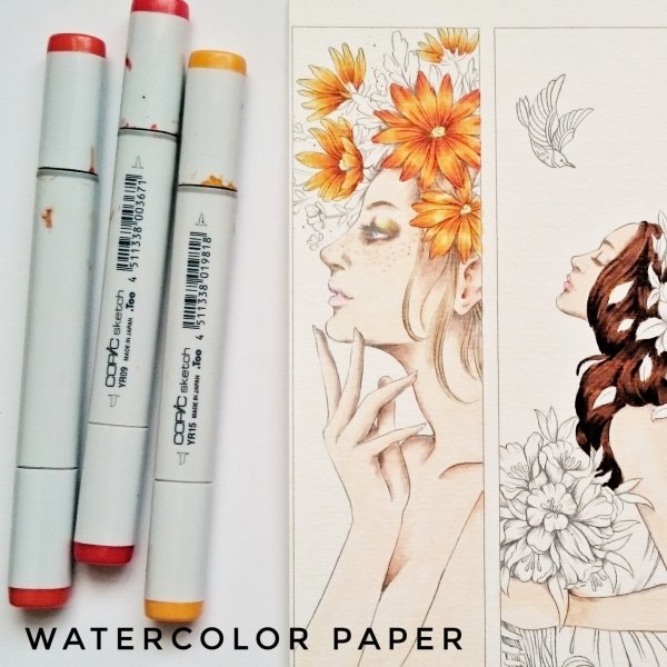 Аниме скетч маркерами для начинающих