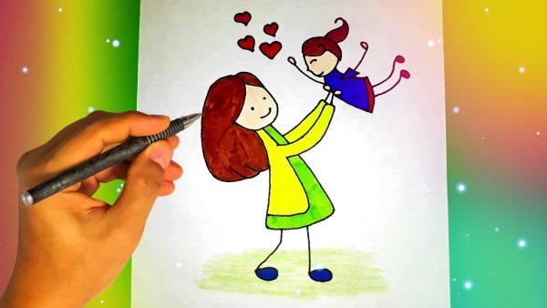 Рисунок маме на день рождения