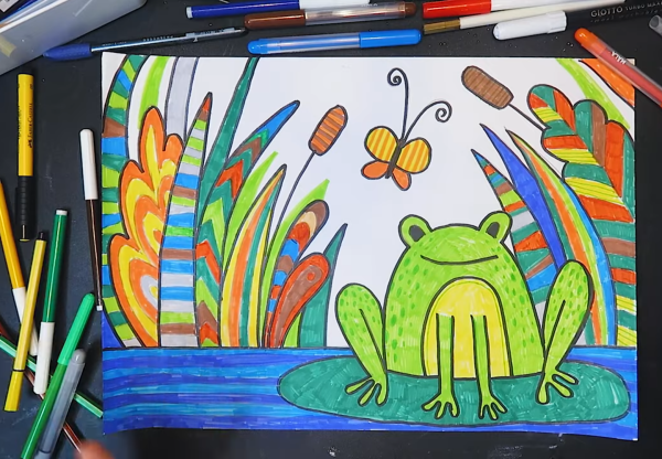 Рисование фломастерами и карандашами