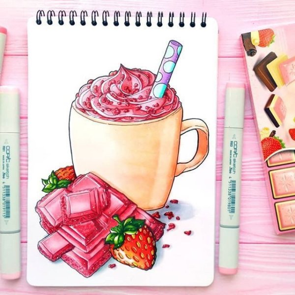 Рисунки спиртовыми маркерами