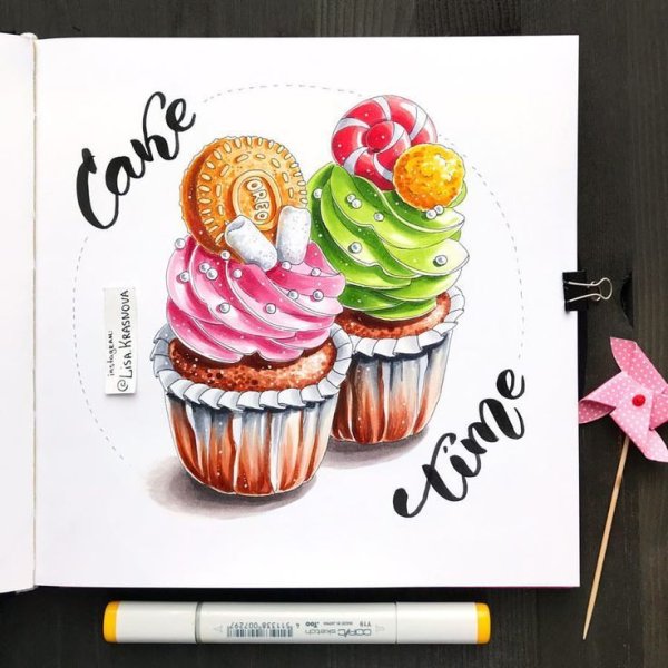 Уютные рисунки маркерами