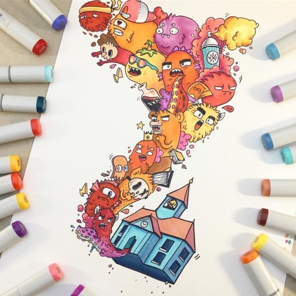 Классные рисунки фломастерами