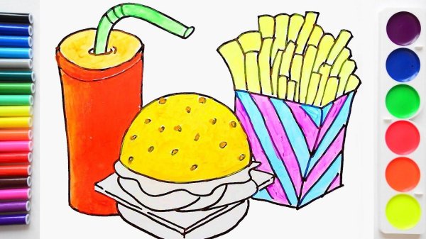 Фрукты скетч маркерами