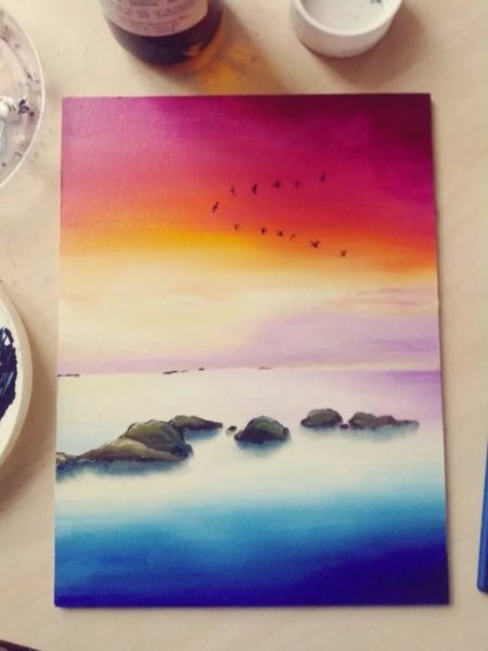 Пейзажи акварелью несложные