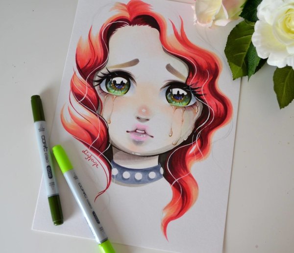 Рисунки маркерами Копик