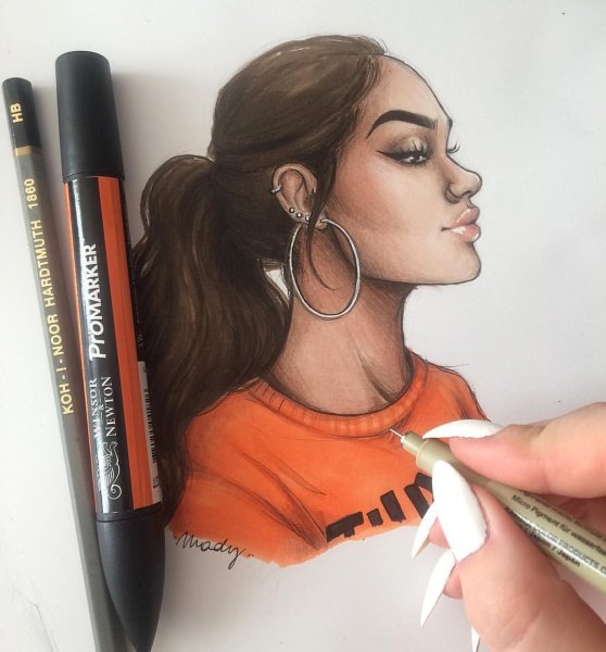 Портреты маркерами Copic
