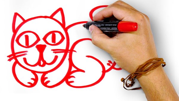 Рисунки фломастером на доске