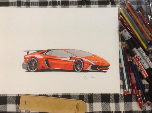 Рисунки машин фломастерами легко