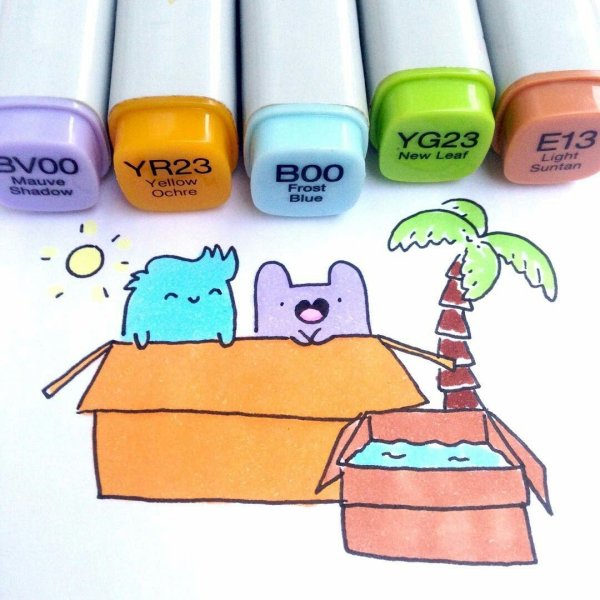 Рисунки для скетчбука маркерами