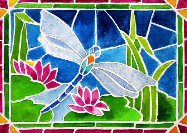 Роспись на стекле к новому году