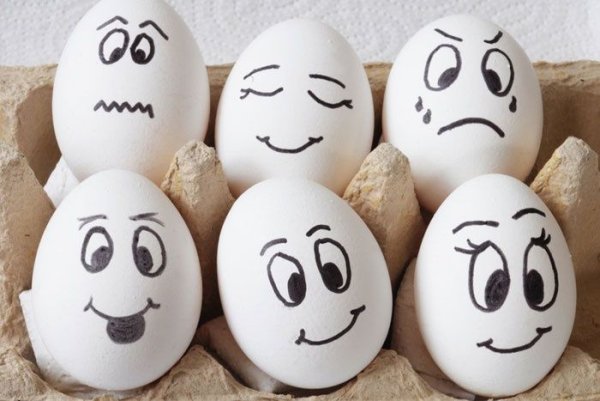 Мордашки на яйцах на Пасху