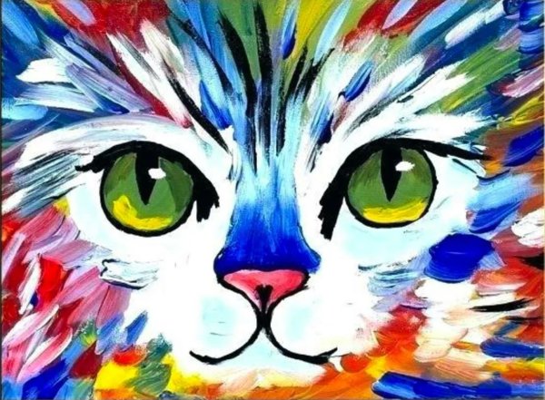 Рыжий котенок акварель