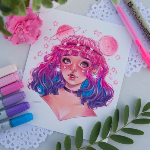 Красивые рисунки маркерами