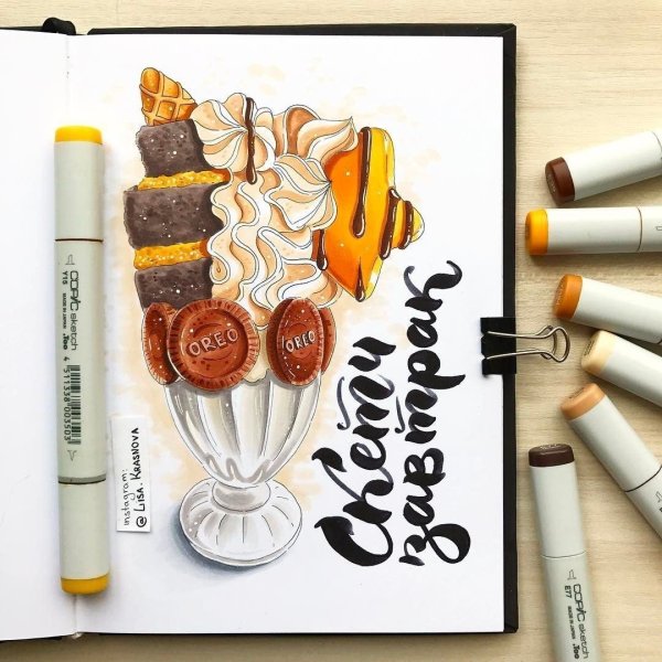 Маленькие рисуночки маркерами легкие