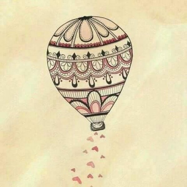 Воздушные шары акварель