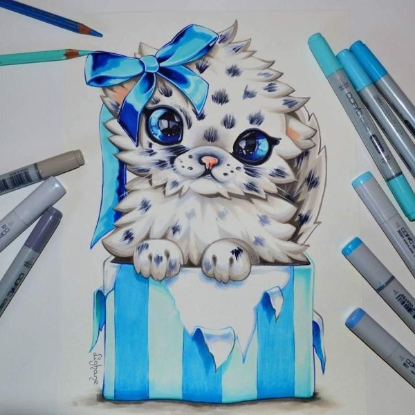 Рисунки маркерами