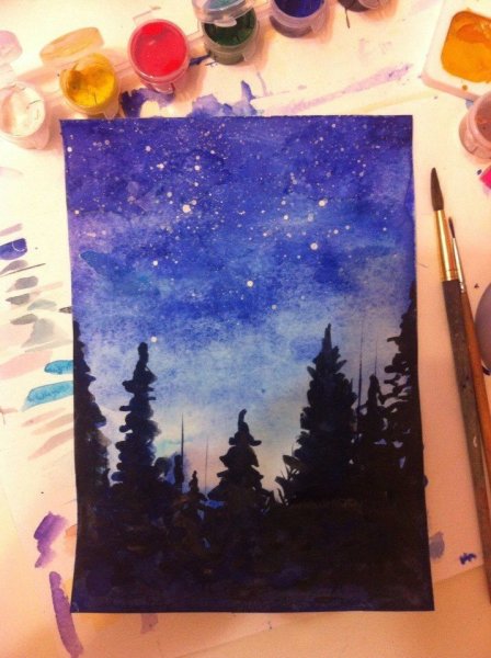 Необычные рисунки красками