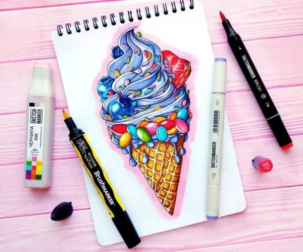 Рисунки для скетчбука фломастерами лёгкие