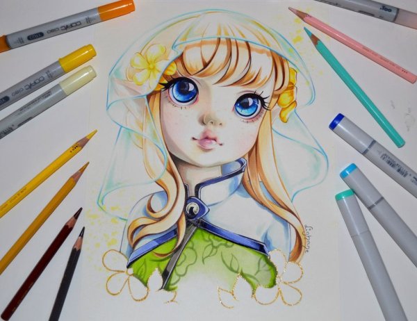 Чиби маркерами Copic