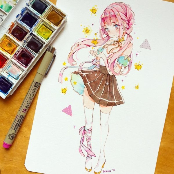 Чиби маркерами Copic