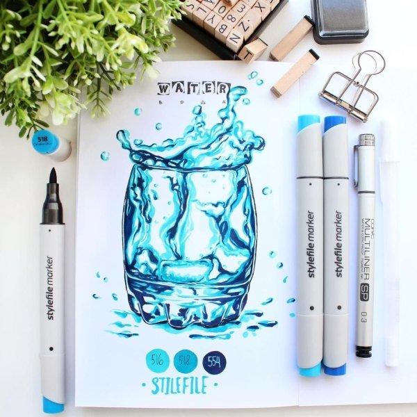 Рисунки маркерами