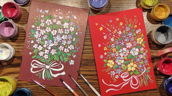 Быстрая живопись гуашью