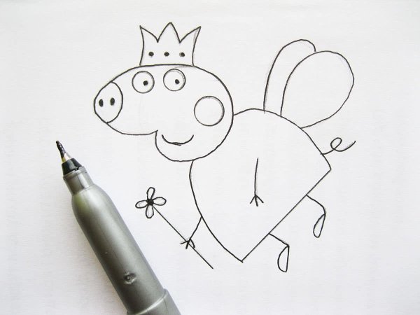 Рисование цветов фломастерами