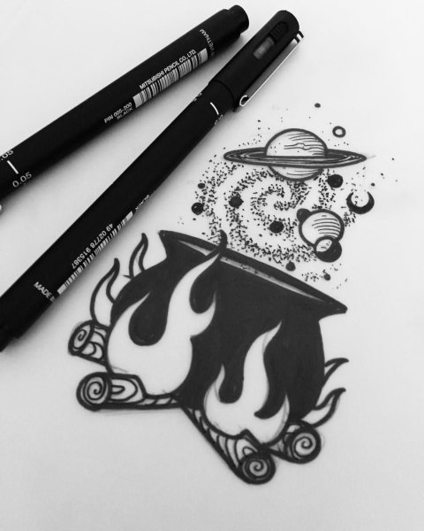 Рисунки маркерами