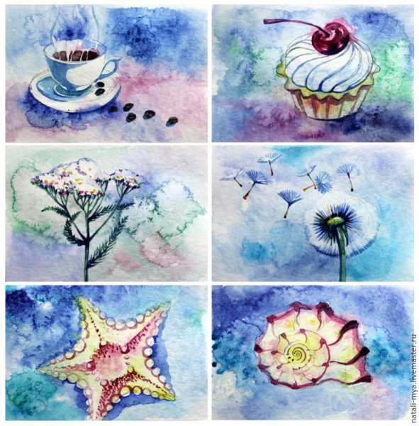 Рисование акварельными карандашами для детей