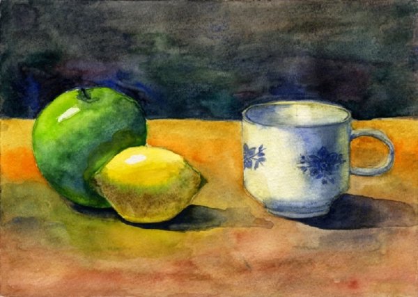 Натюрморты акварелью легкие