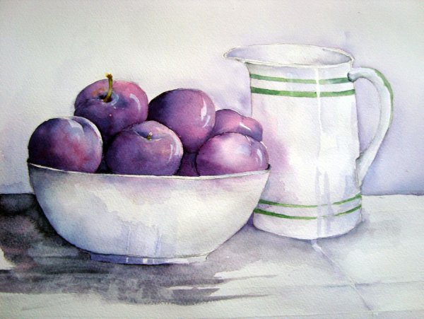 Натюрморты акварелью легкие