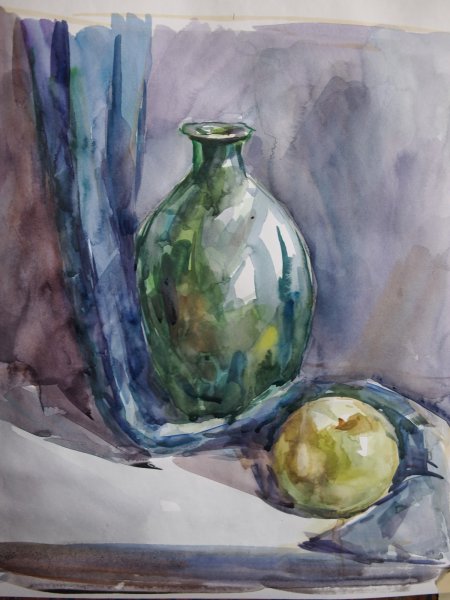 Махнев Юрий акварель натюрморт