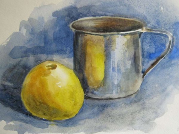 Рисование акварелью натюрморт