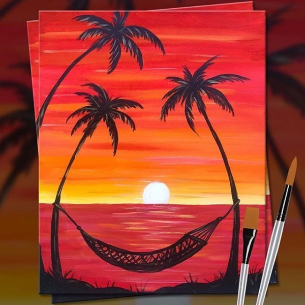 Закат маркерами