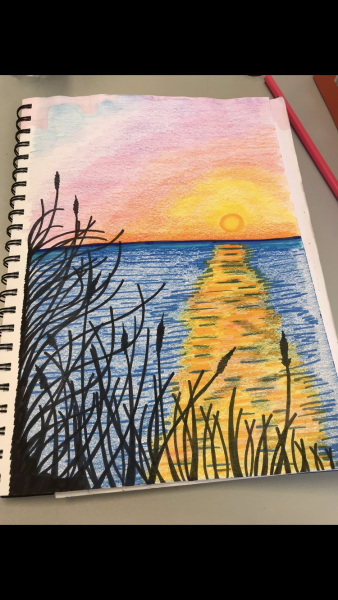 Пейзаж фломастерами