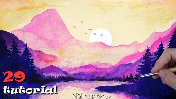 Маленькие рисунки акварелью