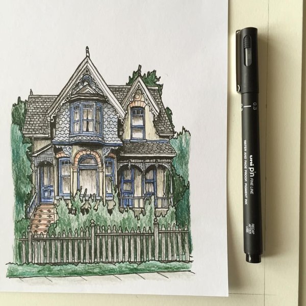 Графический эскиз здания