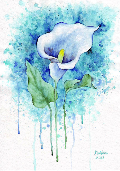 Цветы. Акварель3