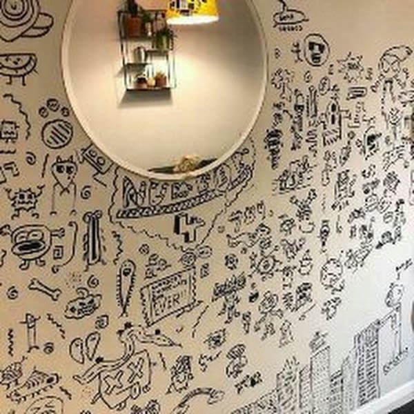 Роспись стен фломастером