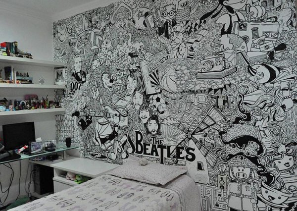 Рисунки на стену карандашом