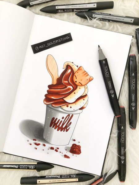 Зарисовки маркерами