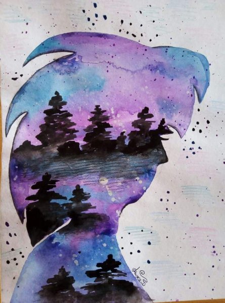 Рисунки акварелью