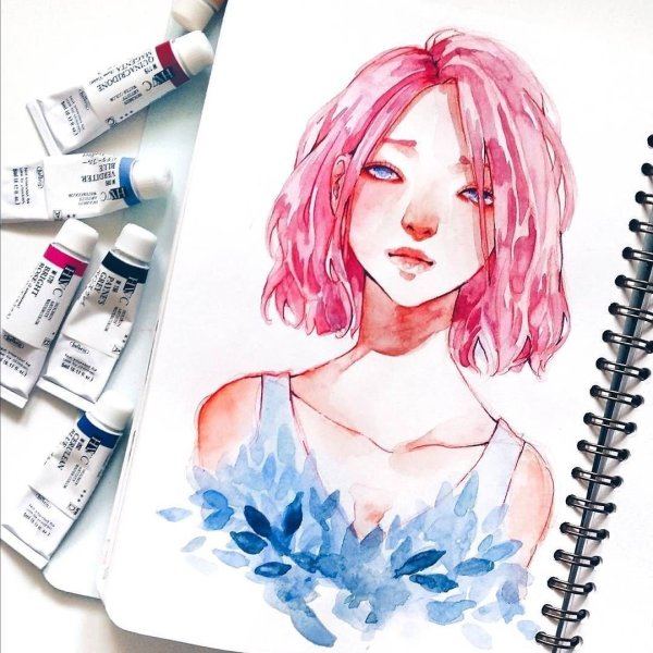 Рисунки красками для срисовки легкие