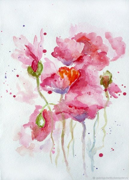 Акварель Harumi Kosugi.