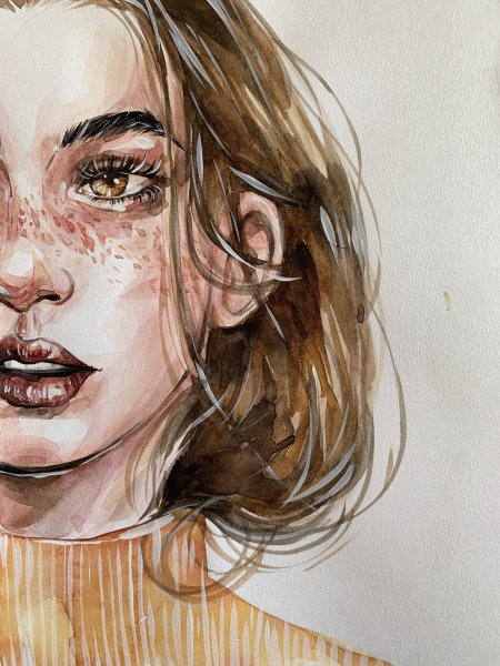 Портреты акварелью для срисовки
