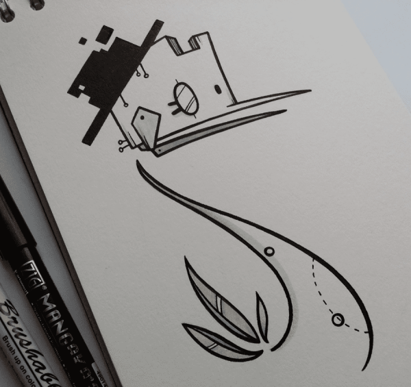 Рисунки маркером черным легкие