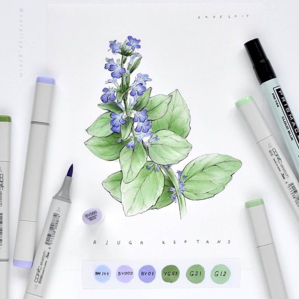 Скетчи маркерами